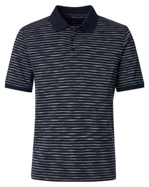 donkerblauwe gestreepte polo korte mouw Casa Moda normale fit
