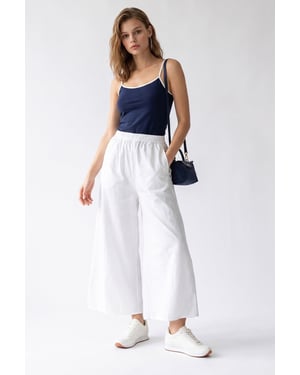 Wijdere Tencel Enkellange Broek