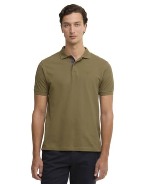 Groen poloshirt Barbour tailored fit korte mouw