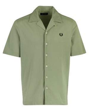 Groene doorknoop polo Fred Perry