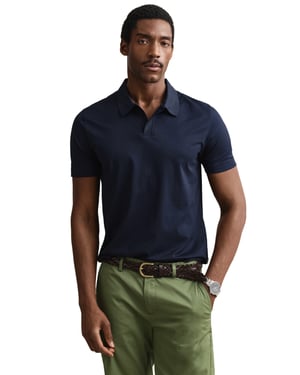 polo Gant donkerblauw korte mouw