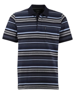 Poloshirt Casa Moda blauwe strepen 2 knoops