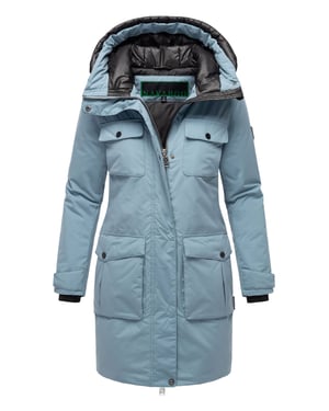 Navahoo Eissturm dames wintermantel met capuchon en fleecevoering