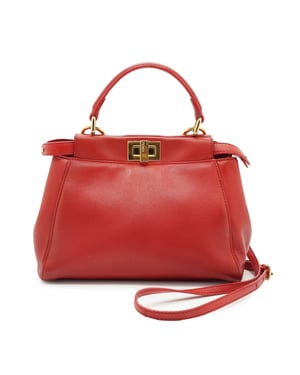 Fendi leren handtas Peekaboo
