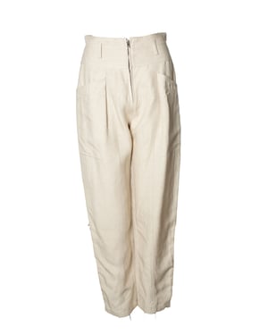 IRO, beige MIRA pantalon met diepe zakken