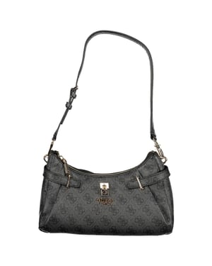 Guess Jeans Nero Polyurethaan Dames Handtas