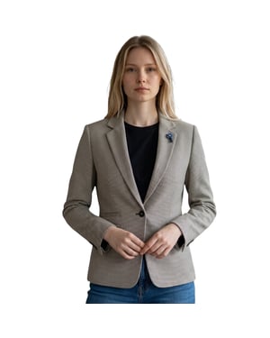 Dames tweed maatgemaakte colbert wolen mix formele jas - Kyoto