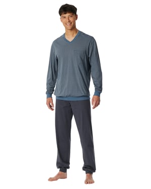 Schiesser pyjama blauw geprint