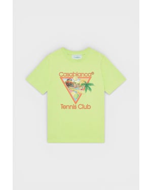 Casablanca Afro Cubism Tennis Club Lichtgroen T-shirt