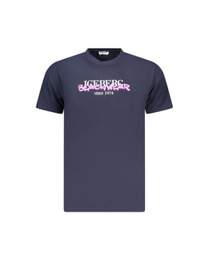 Ice Iceberg Beachwear Logo Marineblauw T-shirt