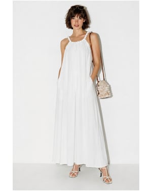 Dames Halter Maxi Jurk Met Zak