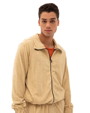 Heren fluwelen rits voor sweatshirt