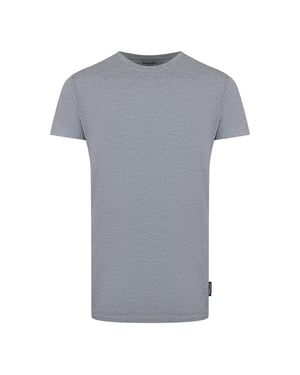 Korte Mouwen Rekbare T-shirt in Zilver