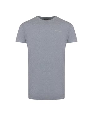 Korte Mouw Rekbare T-shirt in Zilver