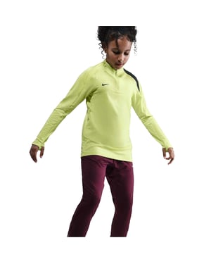 Nike Kinder-Swoosh-trui met kwartritssluiting van drillstof (Limelight Geel)