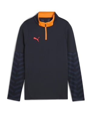 Puma Kinder-top met kwartritssluiting van drillstof (Marine / Rood)