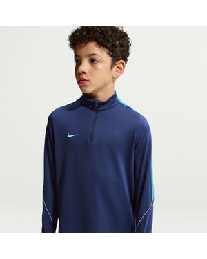 Nike Kinder-Swoosh-trui met kwartritssluiting van drillstof (Middernacht marine)