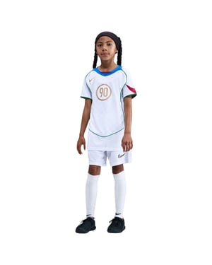 Nike Kinder-T-shirt met ruitjesmotief, „Total 90 Energy“ (Wit/blauw)