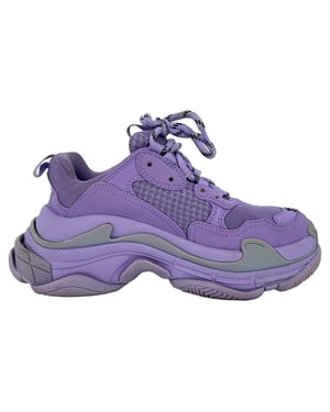 Balenciaga Triple S sneakers in paars nylon canvas