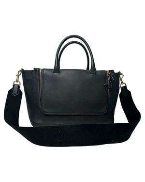 Anya Hindmarch Handtas met Bovenhandvat in Zwart Leer