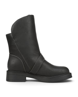 Blowfish Malibu dames winter bikerlaarzen van zwart kunstleer - Venice-Cozy