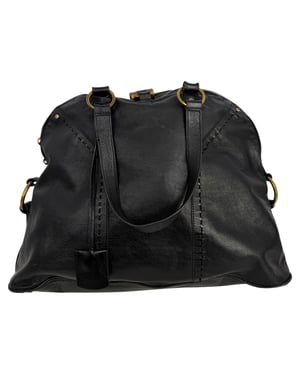 Yves Saint Laurent Oversized Muse Shoppers Tas in Zwart Kalfsleer