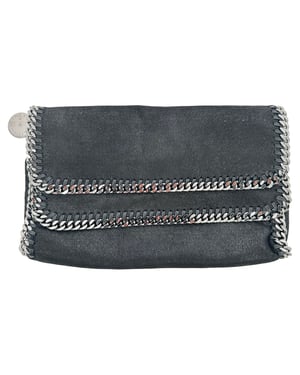 Stella McCartney Falabella Clutch Bag in Zwart Shaggy Deer