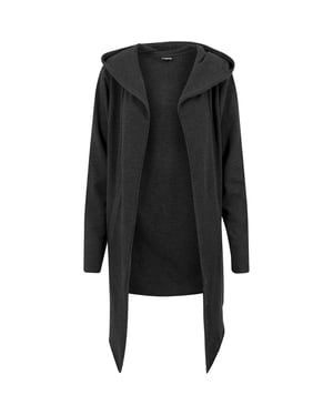 Urban Classics Heren Lang Vest met Open Rand (Houtskool)