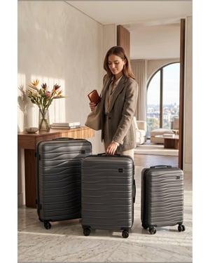 Hardshell Grijze 8-wiel Bagagekoffer Tas Koffer - Vespera