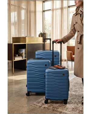 Hardshell blauwe 8-wiel bagagekoffer Tas Koffer - Vespera