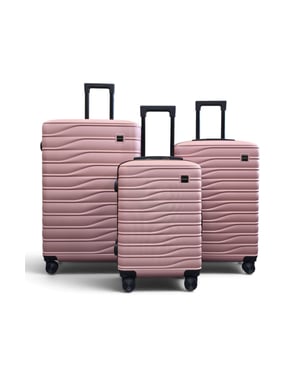 Hardshell roségouden 8-wiel bagagekoffer, kofferset, kofferset - Voyage