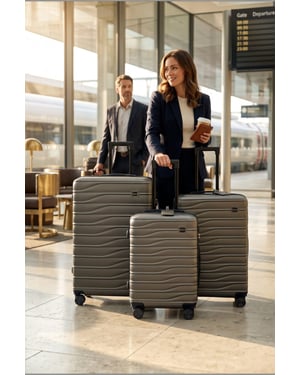 Hardshell Coffee 8 Wiel Bagagekoffer Tas Koffer Set - Vespera