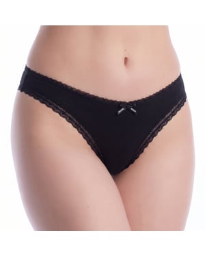 Dames Microfiber String met Kant 50545732