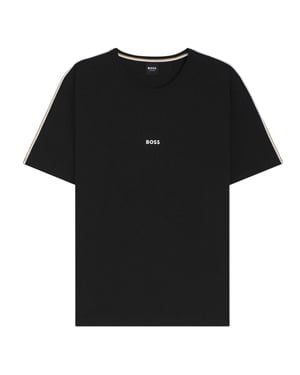 Boss Heren Logo Polycotton Regular T-Shirt (Zwart)