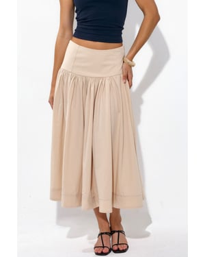 Hoge Taille A-Lijn Midi Rok