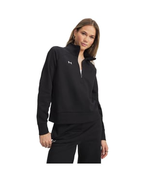 Under Armour Dames Rival Half Zip Sweatshirt (Zwart)
