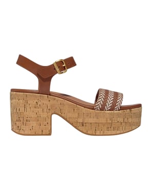 FitFlop Dames Leren Platform Sandalen (Tan)