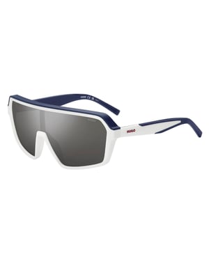Hugo Heren Shield Zonnebril (Wit/blauw)