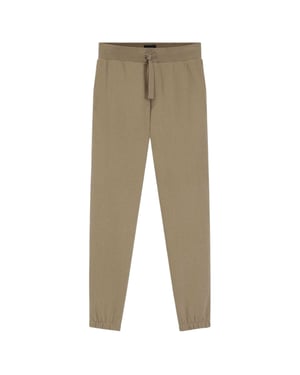 Boss Trainingsbroek voor heren van French Terry met geborduurd logo (Bruin)