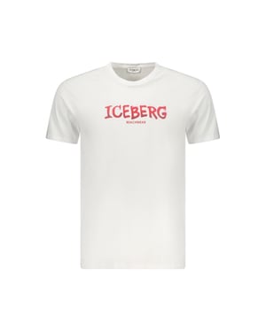 Iceberg Bianco Katoenen Heren T-Shirt