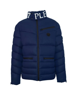 Plein Sport Padded Bold Logo Navy Blue Jacket