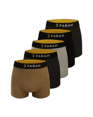 Farah Heren Carmi Boxershorts (Verpakking van 5) (Multikleur)