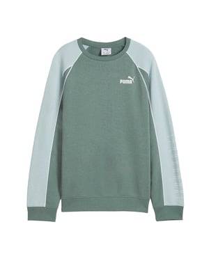 Puma Kinderen Sportstijl Relaxed Fit Raglan Lange Mouwen Sweatshirt (Groen/Maan)
