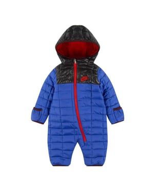 Nike Baby-sneeuwpak met capuchon, lange mouwen en geruit patroon (Koninklijk Spel)