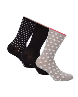 Lee Dames/Dames Sokken (Pak van 3) (Zwart)