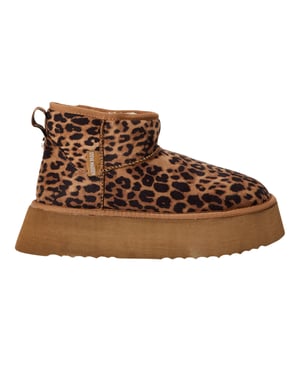 Steve Madden Dames Campfire Luipaardprint Enkellaarsjes (Bruin/Zwart)