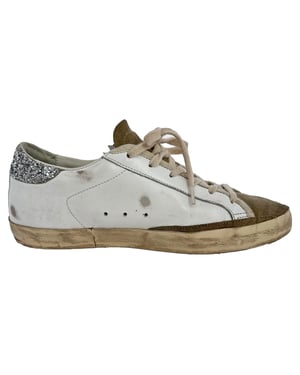 Golden Goose Super-Star Sneakers in Wit Leer en Suède