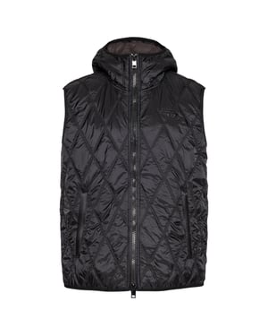 Diesel merklogo zwart gewatteerd giletjack