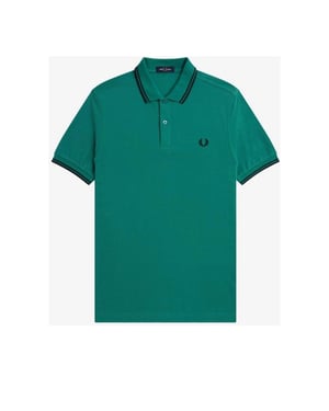 Fred Perry regular fit polo met logo groen