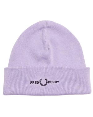Fred Perry grafisch logo Lila paarse muts